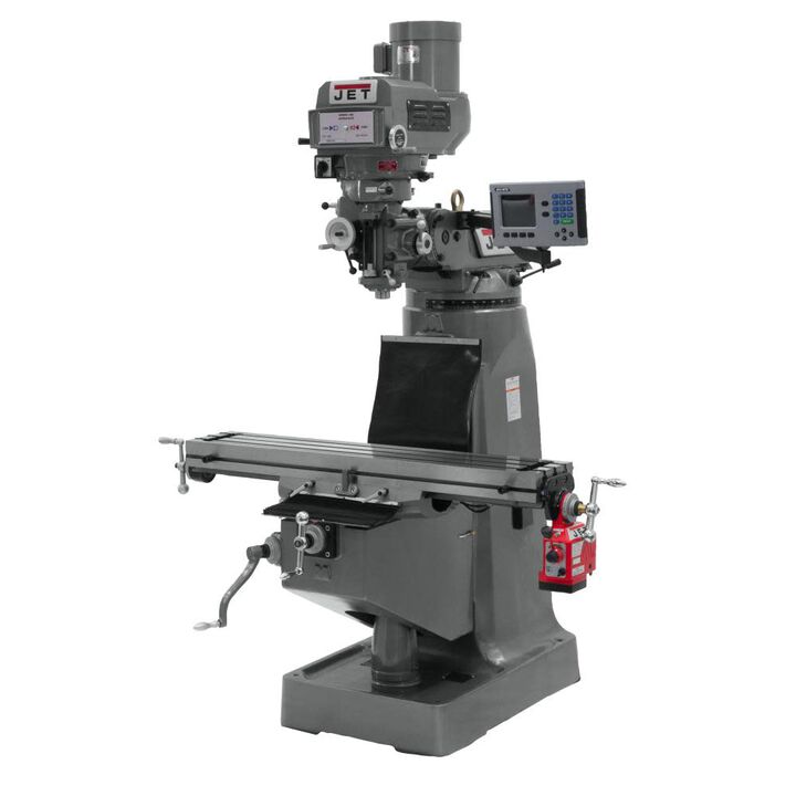 JET JTM-4VS-1 with 200S 3-AXIS KNEE & X P Vertical Milling Machine