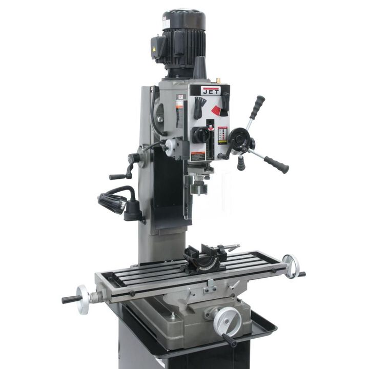 JET Geared Head Square Column Mill/Drill with Newall DP700 2-Axis DRO & X-Powerfeed