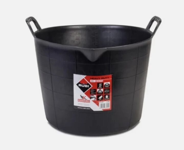 Rubi Tools Plastic Tub Flextub 10.5 Gallon Black