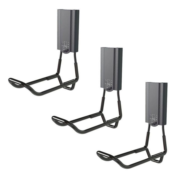 Gator Magnetics MEGA 45 Lbs 4.5 Inch Black Steel Magnetic Closed Hook, 3 Pack Bundle