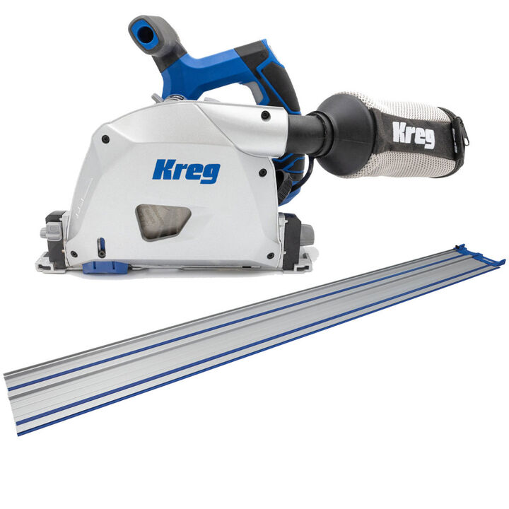 Kreg 20V Ionic Drive 6-1/2 Inch Plunge Cut Track Saw & 62 Inch Guide Track Bundle