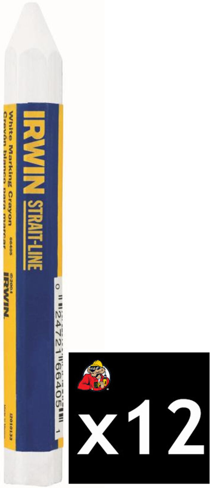 Irwin White Lumber Crayon 12 Pack