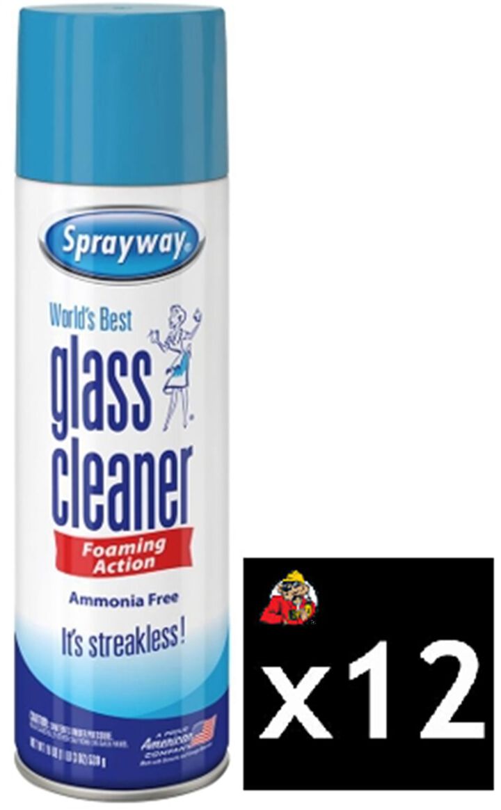 Sprayway 19oz Aerosol Spray Glass Cleaner Pack of 12