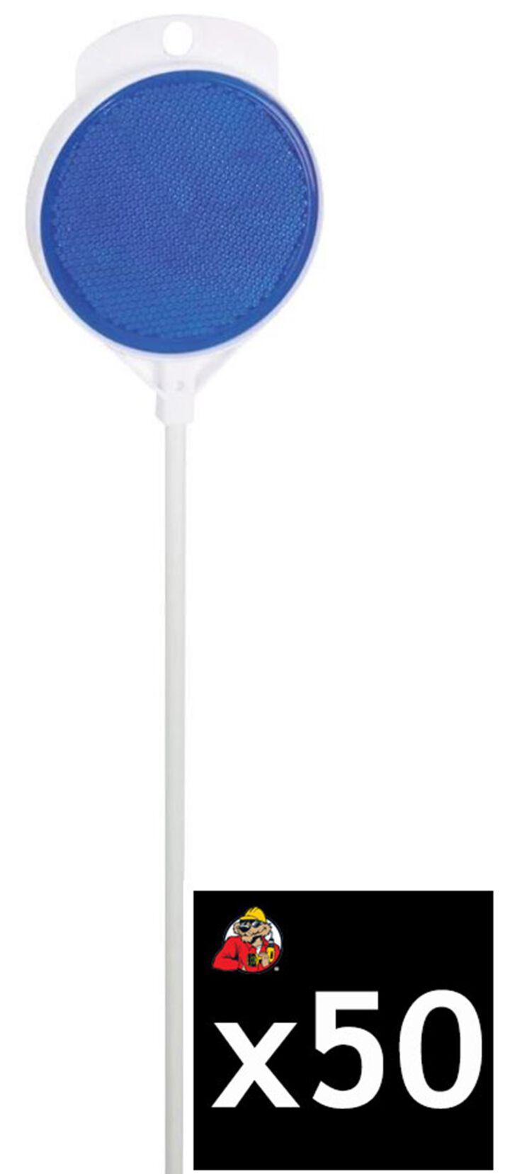 HY-KO 48 Inch Blue Fiberglass Driveway Marker Pack of 50