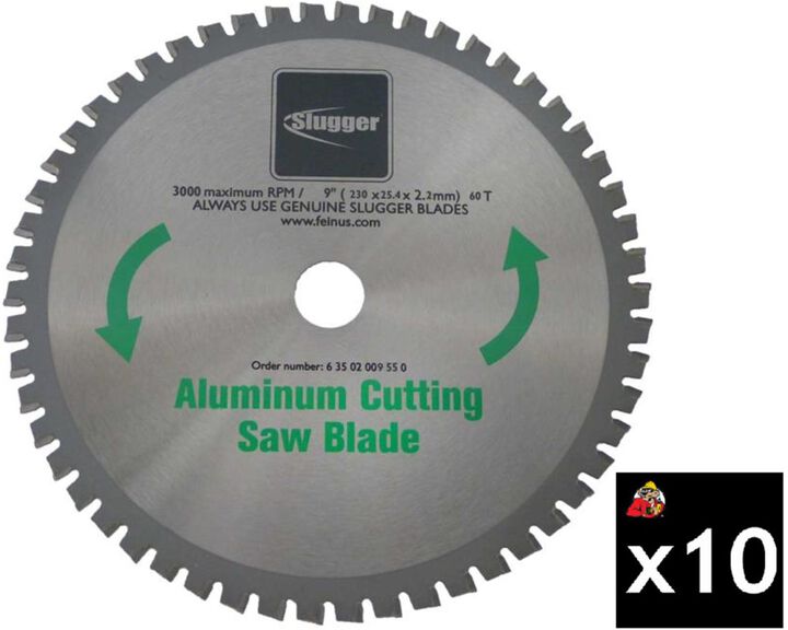 Fein 7 1/4 Inch 60T Pack of 10 Aluminum Saw Blades