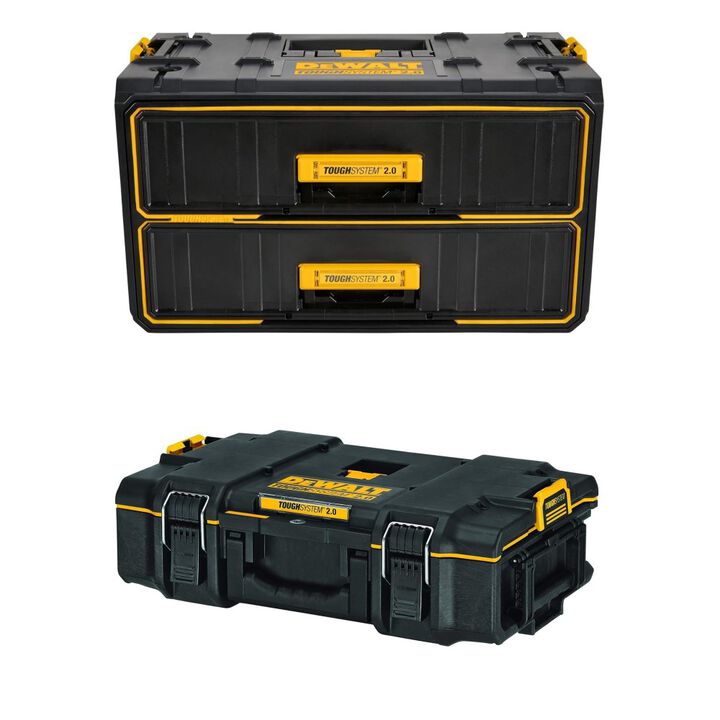 DEWALT Toughsystem 2.0 22 Pound 2-Drawer Unit, 110 Pound Tool Box Bundle