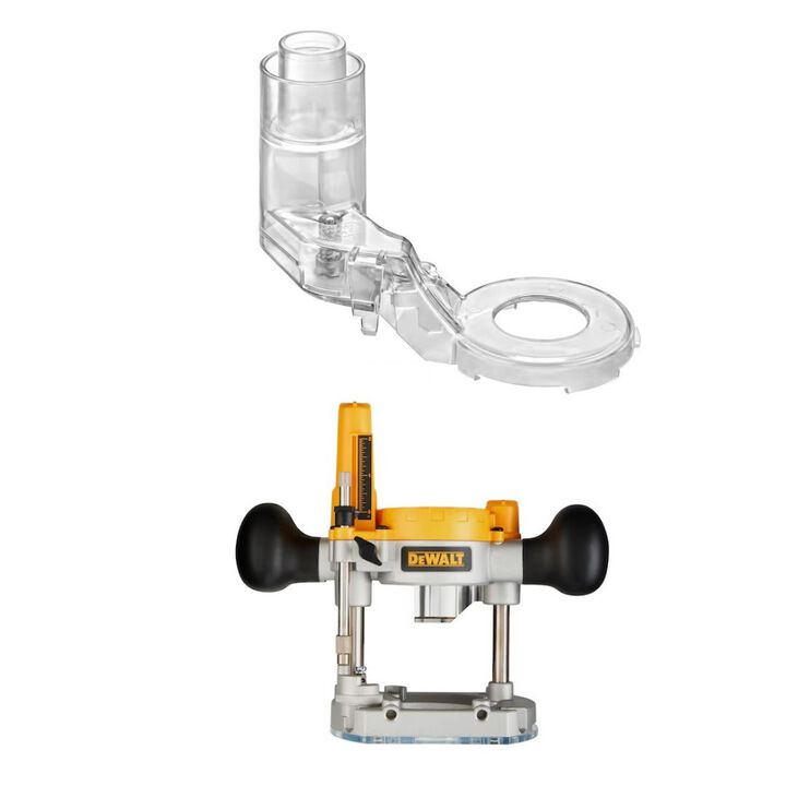 DEWALT Plunge Base & Compact Router Dust Collection Adapter Bundle