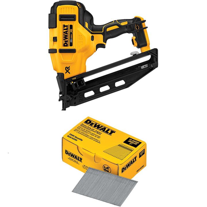 DEWALT 16-Gauge 2 Inch Finish Nails & Cordless Finish Nailer Bundle