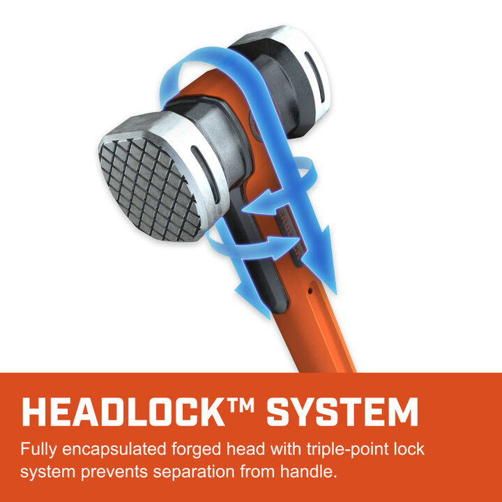 Crescent HEADLOCK 8lb Fiberglass Sledgehammer with 36in Handle, large image number 1