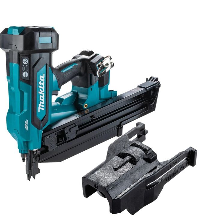 Makita 18V LXT Cordless 21 Degree Full Round Head 3-1/2 Inch Framing Nailer (Bare Tool) & Proud-Setting Nose Adapter Bundle