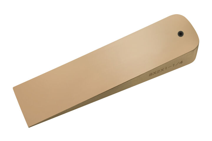 CS Unitec Non-sparking Flange Wedge with Lanyard Hole 1-1/4 Inch x 2 Inch x 8 Inch
