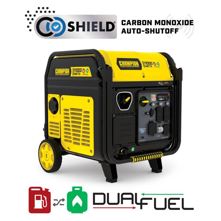 Champion Power Equipment 11,000-Watt Electric Start Dual Fuel 49 State Home Backup Portable Inverter Generator with Quiet Technology