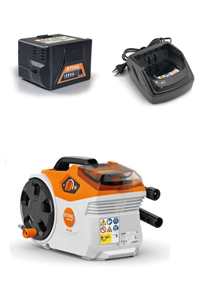 Stihl REA 60 PLUS 1900PSI Max 1500 PSI Working 1.0 GPM Battery Powered Cold Water Pressure Washer with 3-in-1 Nozzle and AK 20 Battery & Charger Kit