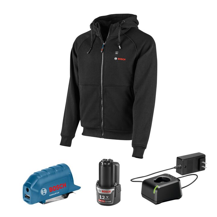 Bosch 12V Max Heated Hoodie Kit Black XL Reconditioned