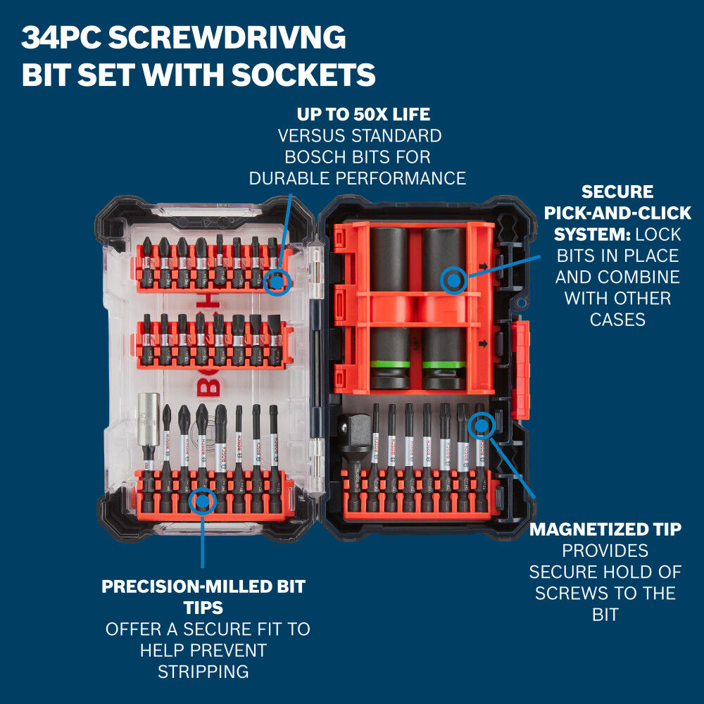 Bosch Screwdriving Bit Set with Sockets, large image number 8