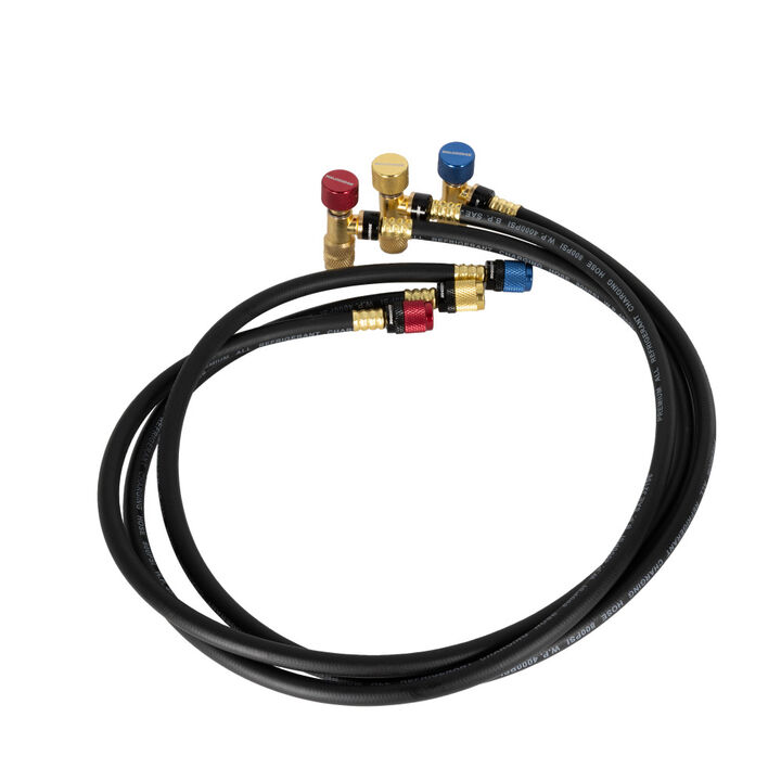 Malco Products SS6014 60 Inch Safe Seal HVAC Hose Set with 1/4 SAE Fitting 3 Pieces