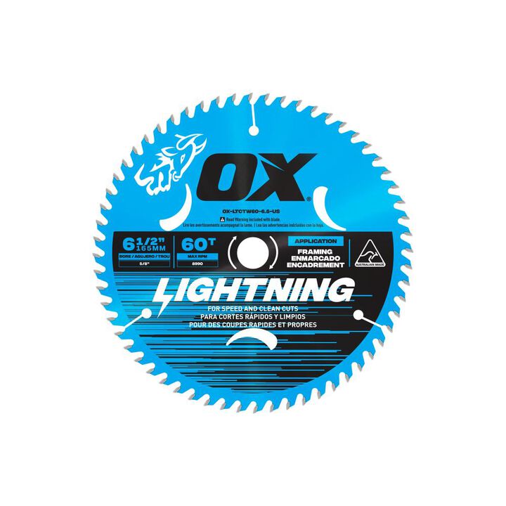 Ox Tools OX Pro Lightning 6-1/2 Inch Circular Saw Blade