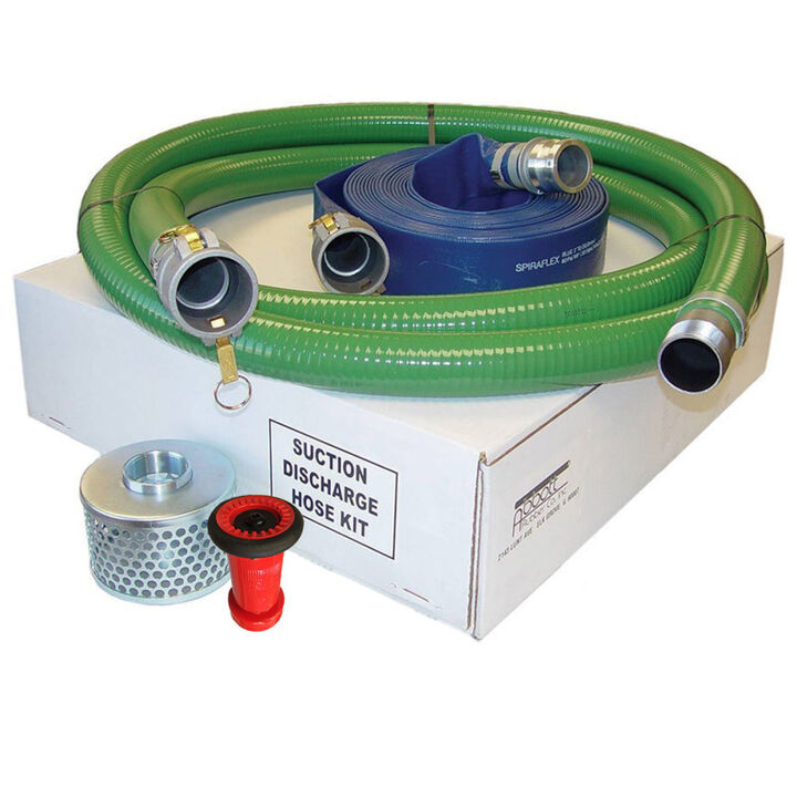 Honda 1-1/2 Inch x 20 Ft Pin Lug Suction Hose and 50 Ft Discharge Hose Kit for Water Pump