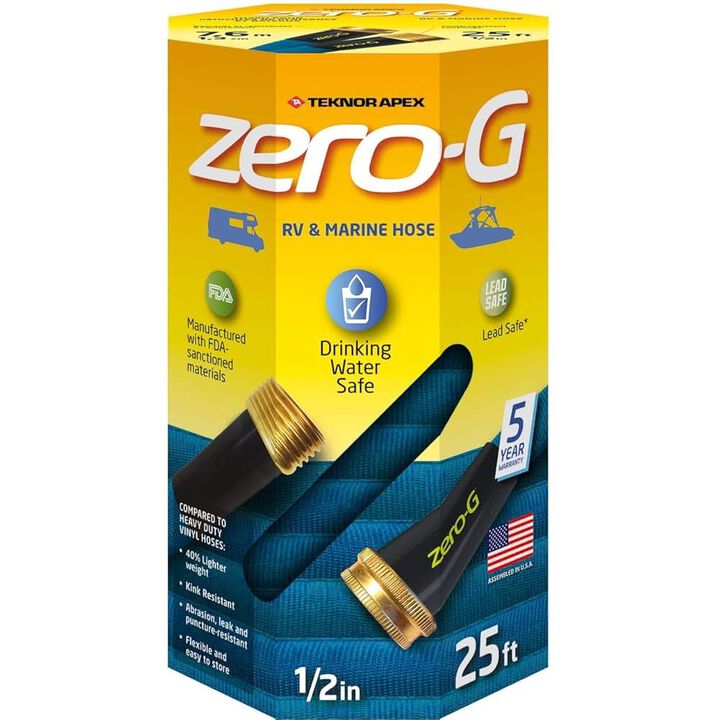 Teknor Apex Zero-G 1/2 Inch Diameter x 25 Ft Length Heavy Duty RV/Marine Hose