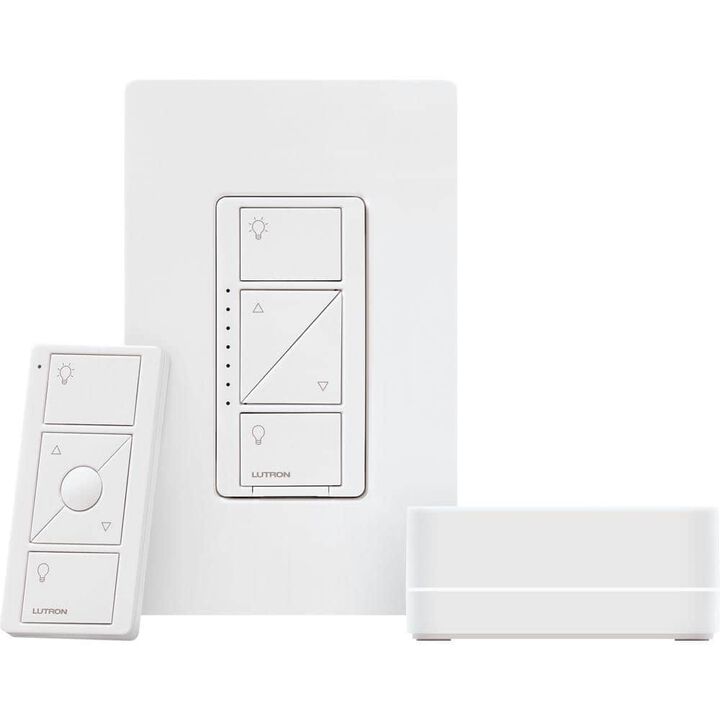 Lutron Caseta 120V 150W 1.25A Gloss White 3Way Dimmer Switch Starter Kit