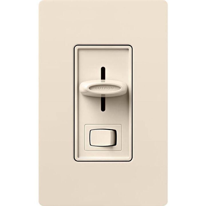 Lutron Skylark LED+ 120V 150W Gloss Light Almond Dimmer W/Rocker Switch