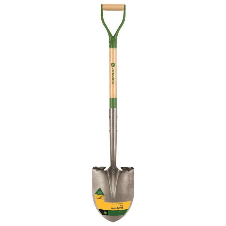 John Deere 42 Inch Steel Round Digging Shovel with Wood Handle