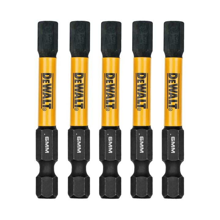 DEWALT ELITE SERIES 2-1/4 Inch HEX 6mm Bits 5 Pieces
