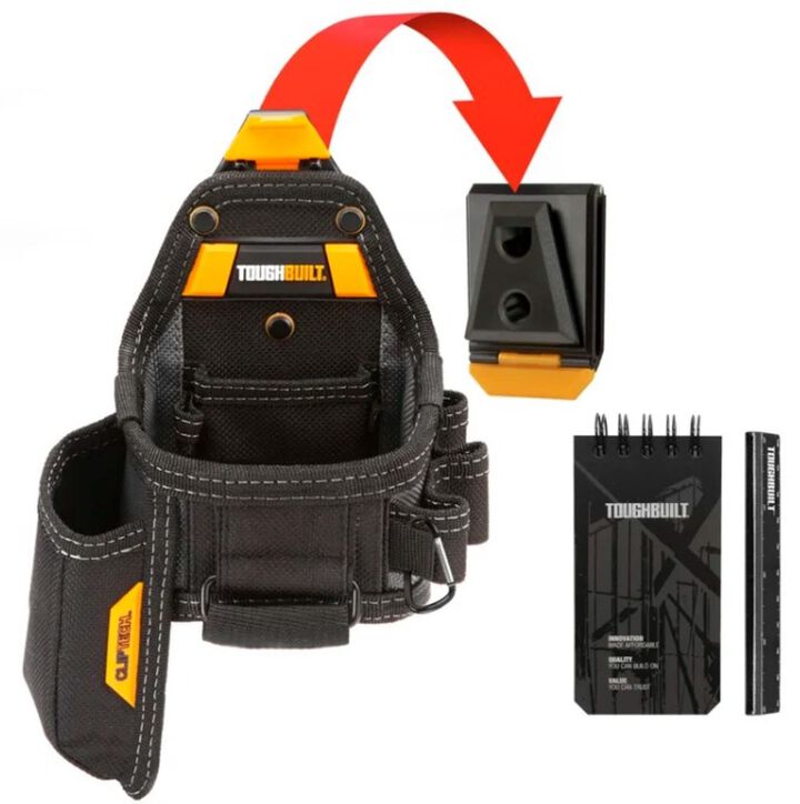 Toughbuilt Tape Measure and Utility Knife Pouch with Notebook & Pencils