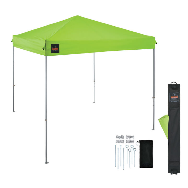 Ergodyne 10 Ft x 10 Ft Lightweight Pop-Up Tent Hi-Vis Green