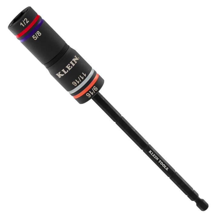 Klein Tools Quad 4 Heavy Duty Impact Flip Socket SAE 2 Pieces