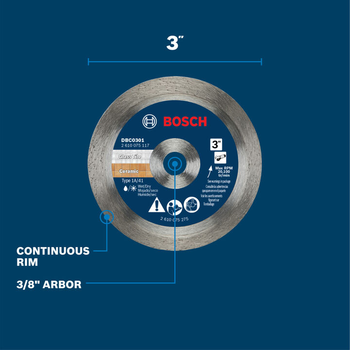Bosch 3 Inch Continuous Diamond Wheel, large image number 5