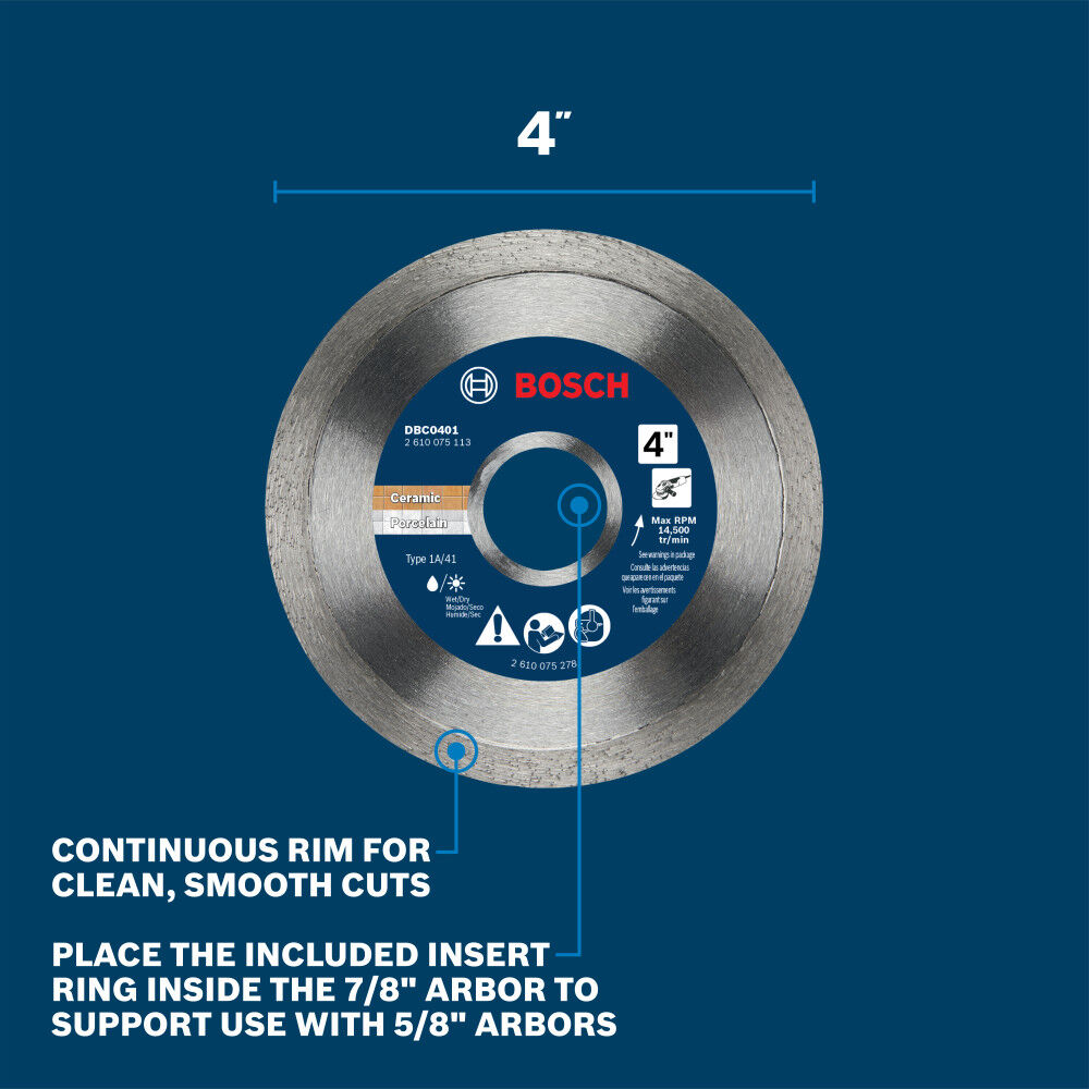 Bosch 4 Inch Continuous Diamond Wheel, large image number 2