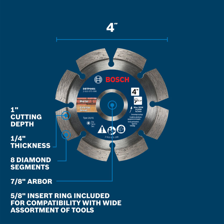 Bosch 4 Inch Tuckpointing Wheel, large image number 1
