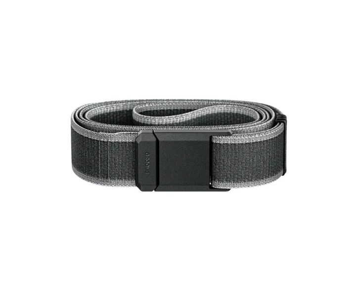 Groove Life Flex Adjustable Belt Deep Stone Gray and Gray Stripe with Black Buckle OSFM