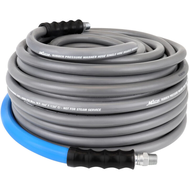 Milton 3/8 Inch x 100 Ft Single Wire Pressure Washer Hose Assembly