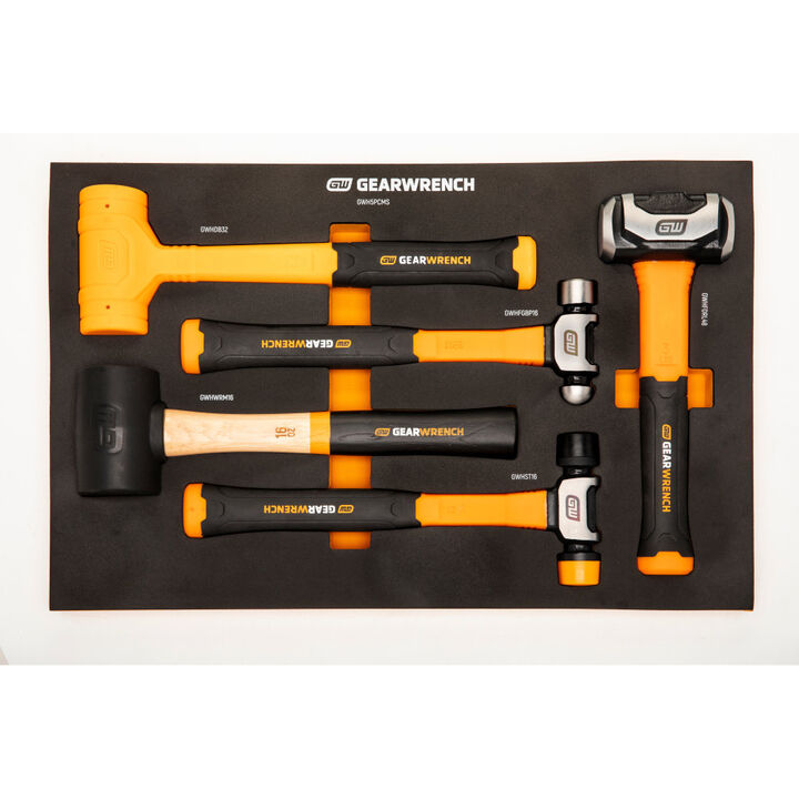 GEARWRENCH 5 Pieces Mixed Hammer Set in Foam Tray
