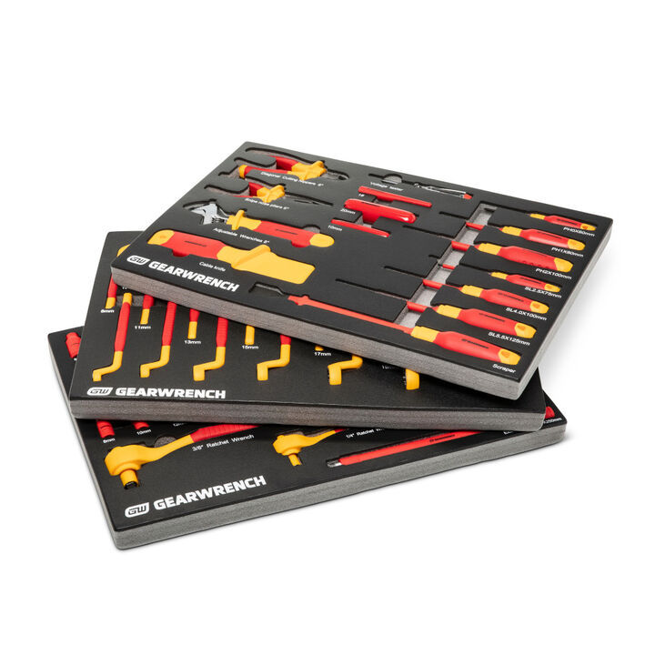 GEARWRENCH 1/4 Inch and 3/8 Inch Drive VDE Insulated Tool Set