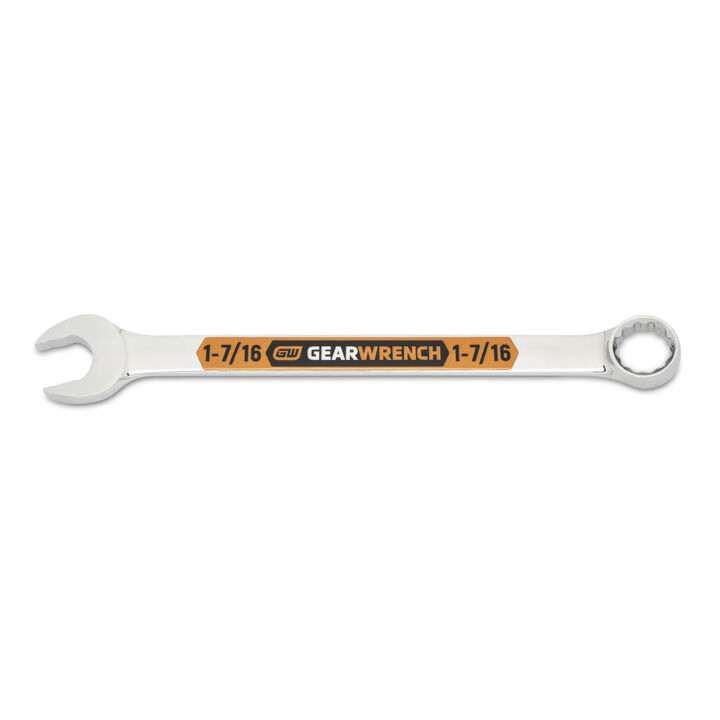 GEARWRENCH 1 7/16 Inch 12 Point Hi-Viz Long Pattern Combination Wrench