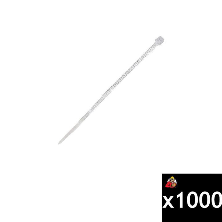 Ideal Industries 7-1/2 Inch 50 Lbs Natural Plenum Cable Ties 1000 Pieces