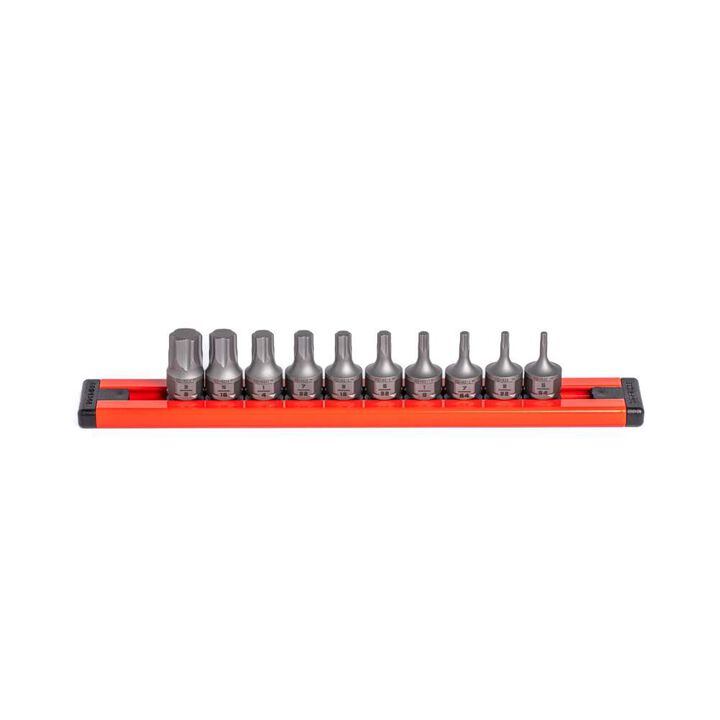GripEdge Tools RPT 1/4 Inch Drive Dual-Action Hex Driver Bit Set SAE 10 Pieces
