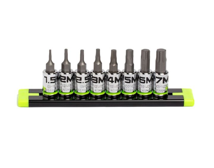 GripEdge Tools RPT 1/4 Inch Drive Short Hex Driver Set Metric 8 Pieces