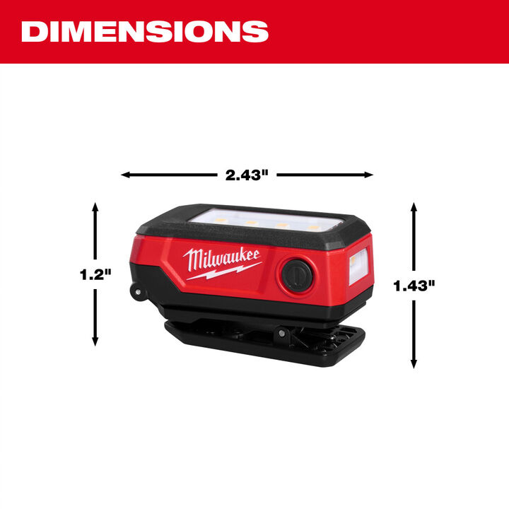 Milwaukee Rechargeable Clip Light, large image number 2
