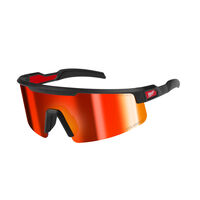 Milwaukee Polarized Wrap Around Safety Glasses - Red Mirrored Dual Coat Lenses