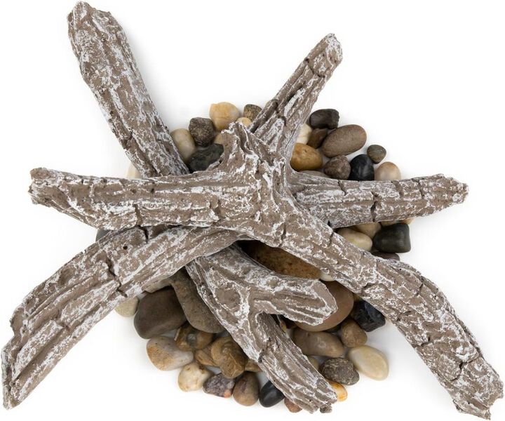 Napoleon Driftwood Log Kit with Rocks for Entice 50 Inch Electric Fireplace