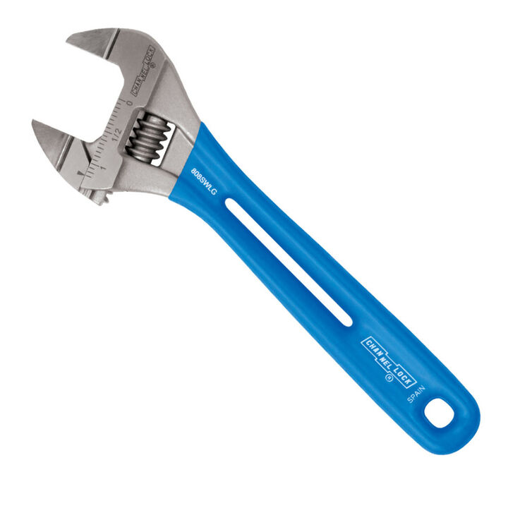Channellock 8 Inch Lightweight Extra Slim Jaw Adjustable Wrench