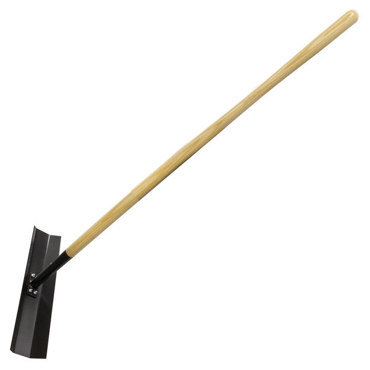 Kraft Tool Co 20 Inch x 5 Inch Heavy-Duty Concrete Spreader with 60 Inch Handle Assembled