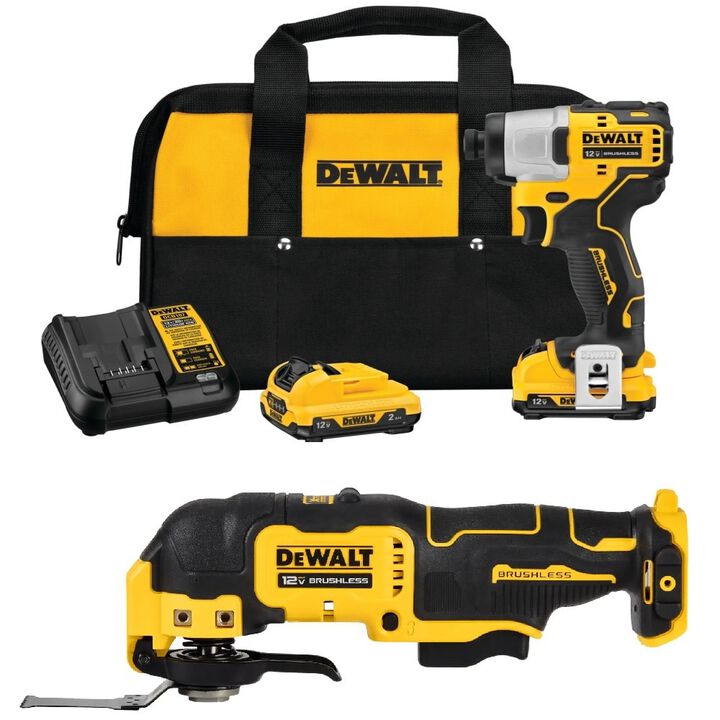 DEWALT 12V Max Impact Driver Kit and Oscillating Tool Bundle