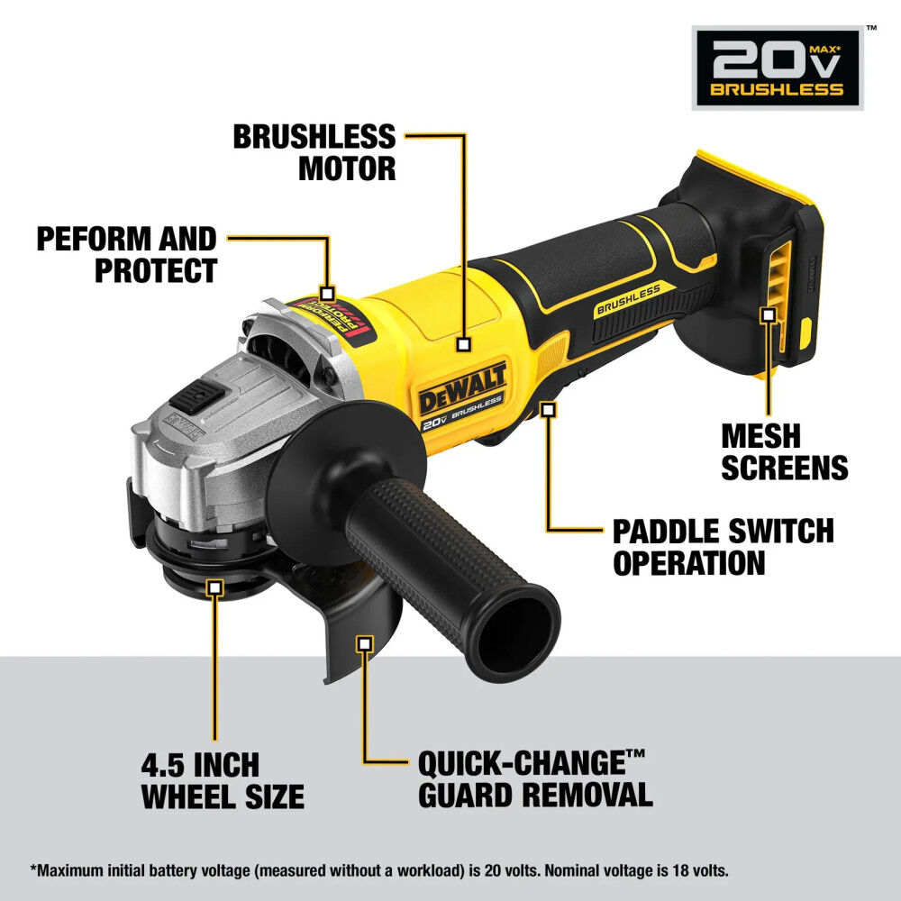 DEWALT 20V Max Impact Driver and Grinder Bundle, large image number 14