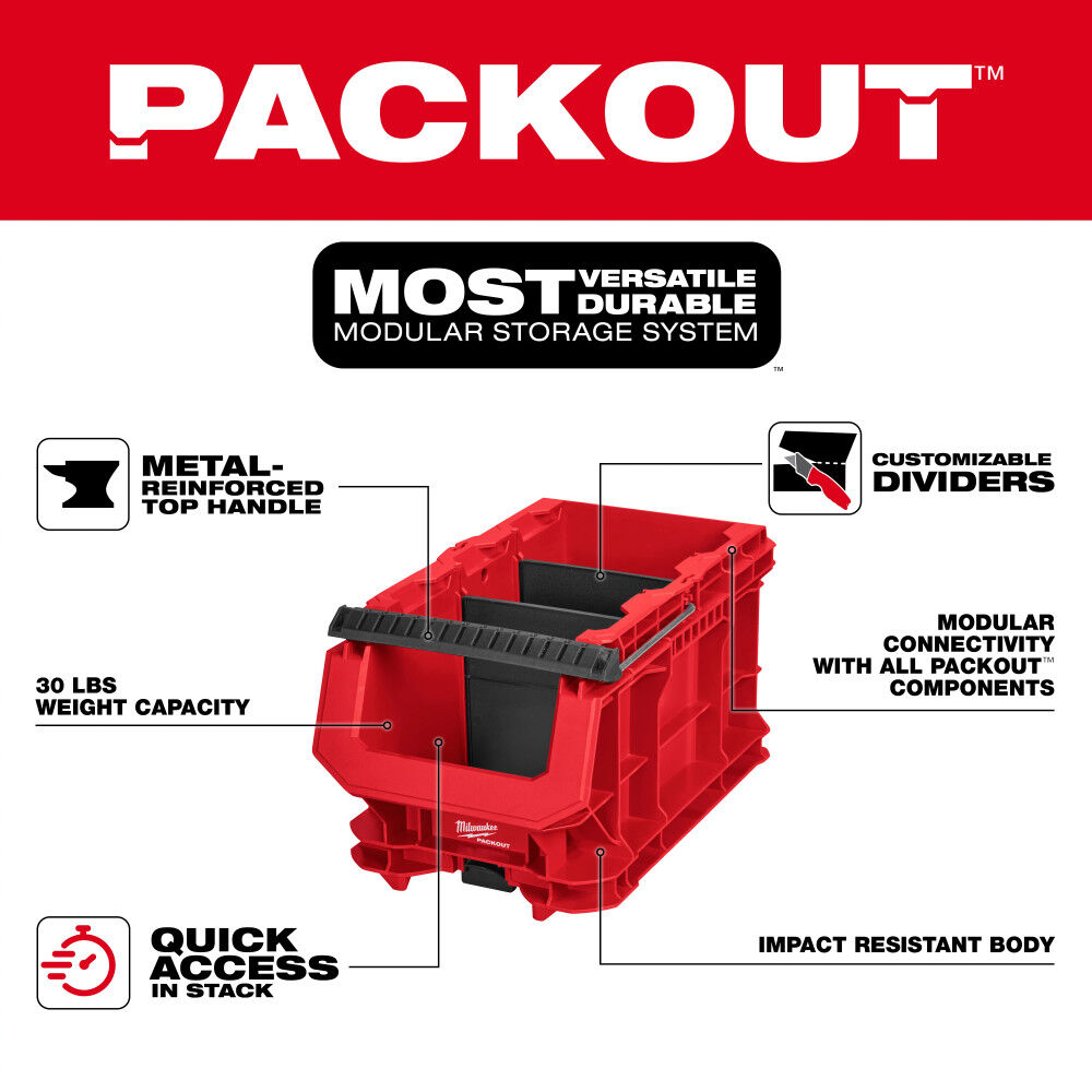 Milwaukee PACKOUT Compact Crate, large image number 3