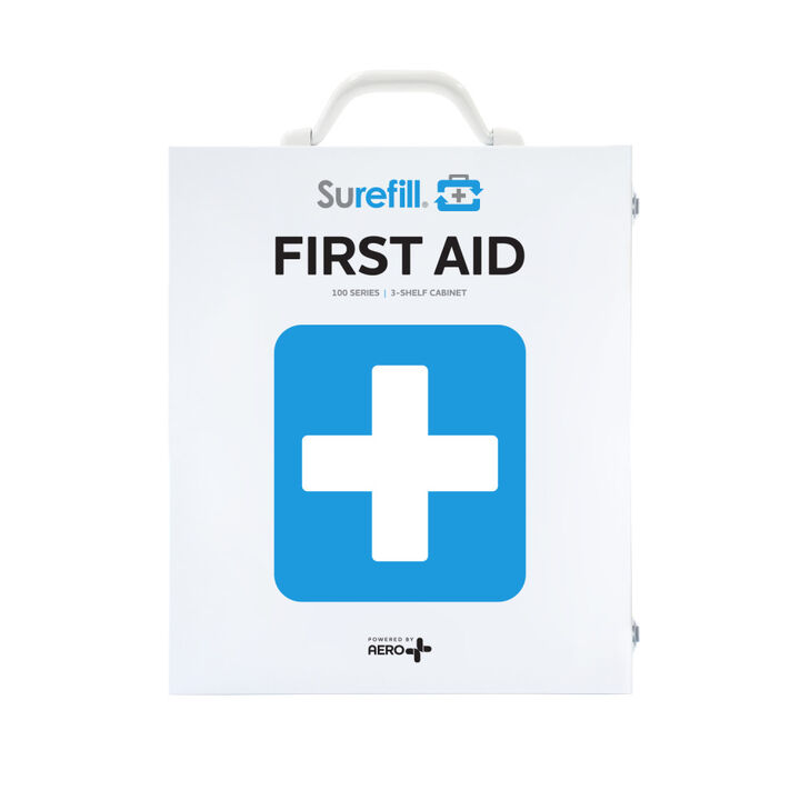 Aero Healthcare SUREFILL 3 Shelf Metal Cabinet 100 Series ANSI 2021 B - Without Meds